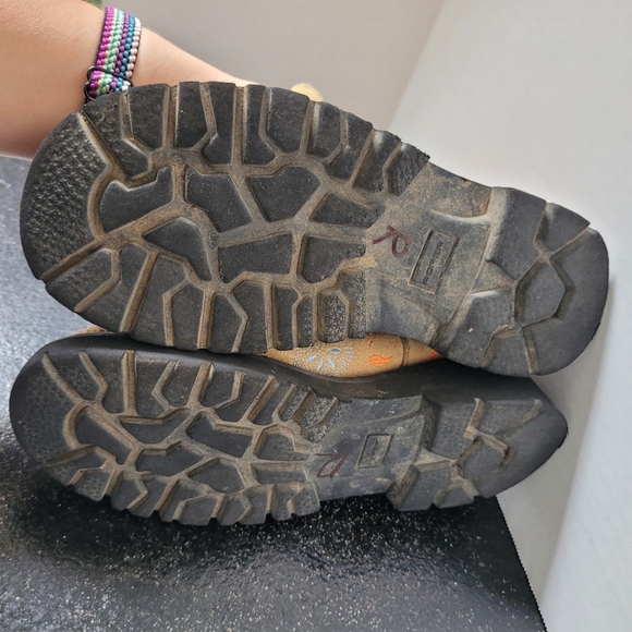 Roper Suede Ankle Boots with Blue and Orange Embroidery - Picture 9 of 9